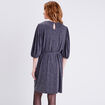 Robe droite ceinturée gris foncé femme