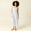 Robe sans manches en coton bleu clair femme