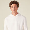 Sweat &agrave; capuche ecru homme