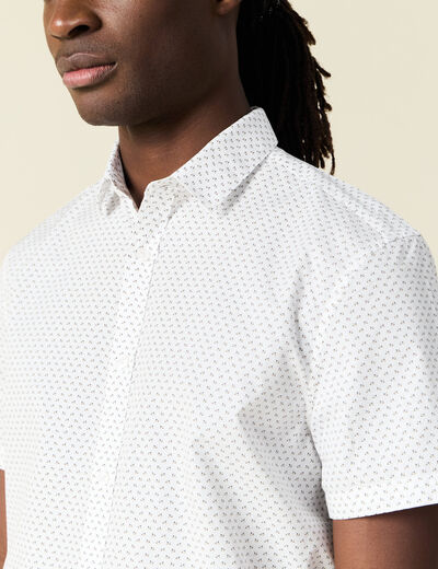 Chemise manches courtes blanc homme