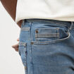 Jeans straight longueur 34 denim double stone homme