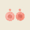 Boucles d'oreilles pendantes rose corail femme