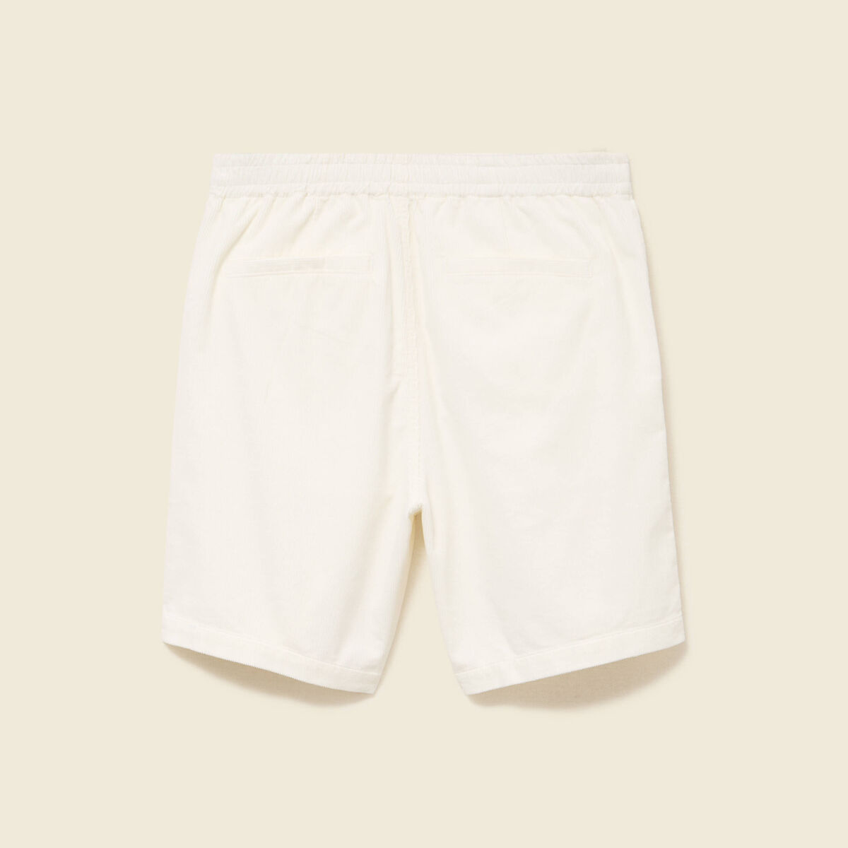 Bermuda en velours ecru homme