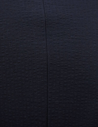 Blazer cintr&eacute; manches longues doubl&eacute; bleu marine homme
