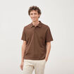 Polo manches courtes taupe homme