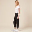 Jeans girlfriend 5 poches denim gris femme