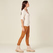Pull manches courtes creme femme