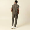 Polo cintr&eacute; manches courtes col polo vert fonc&eacute; homme