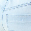 Short boyfriend ceinturé jean denim bleach femme