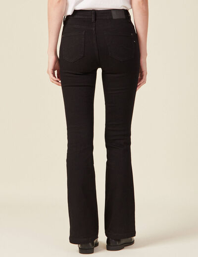 Jeans bootcut denim noir femme