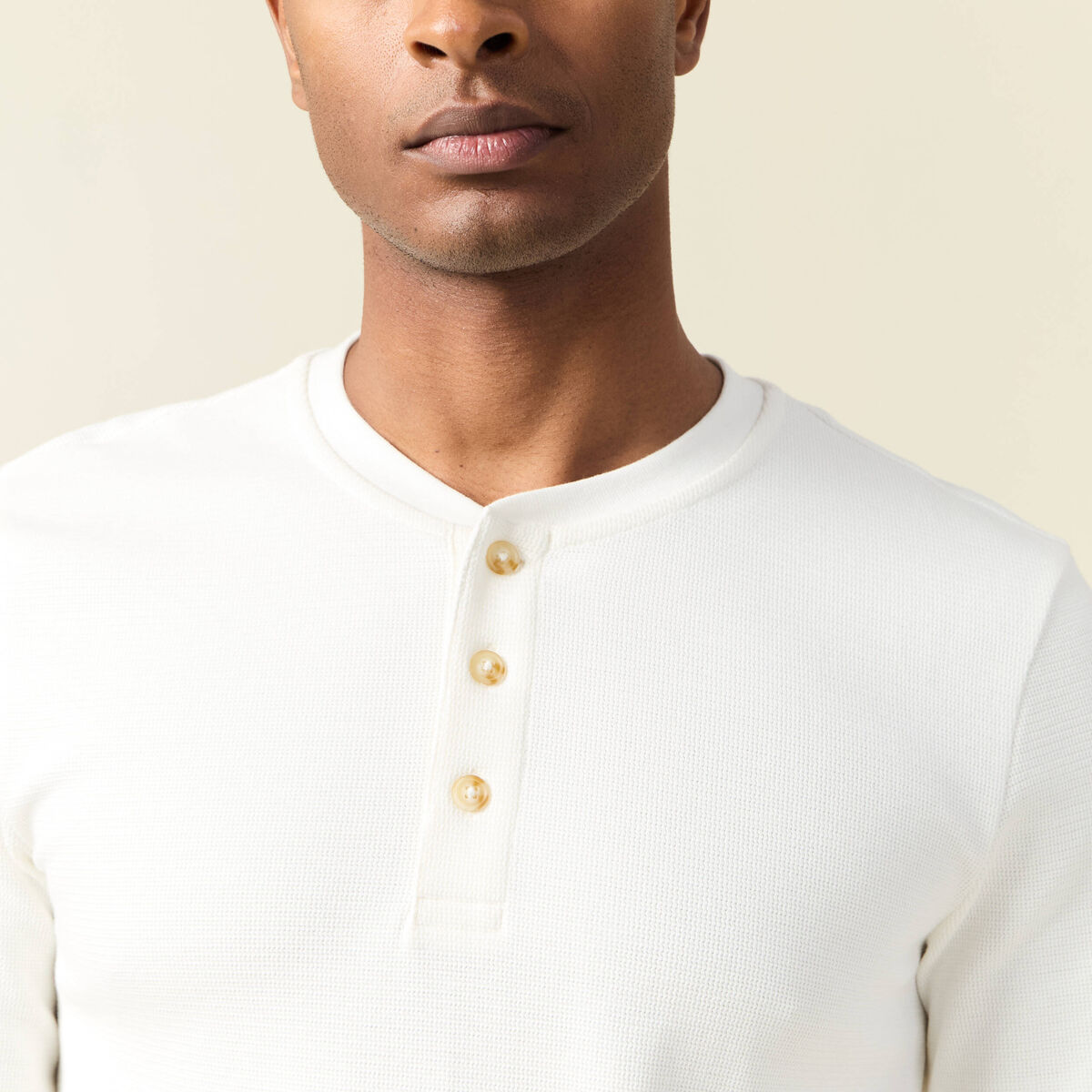 T-shirt manches longues ecru homme