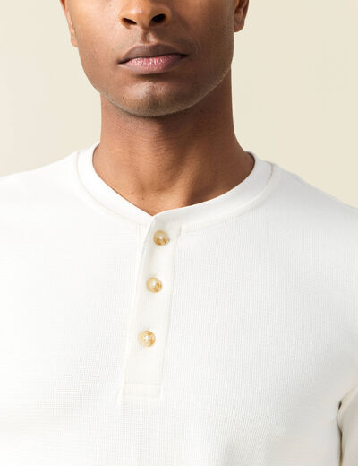 T-shirt manches longues ecru homme