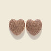 Boucles d'oreilles avec strass vieux rose femme
