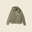 Blouson col montant &agrave; capuche vert kaki homme