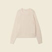 Pull manches longues sequins ecru femme