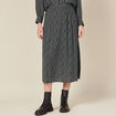 Jupe longue évasée noir femme