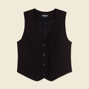 veston sans manches ajuste noir femme Veston sans manches ajusté noir femme