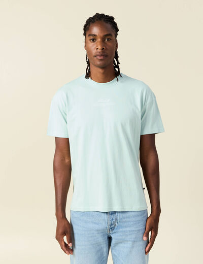 T-shirt manches courtes bleu gris homme