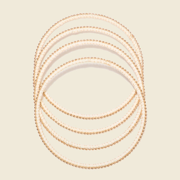 Lot 4 bracelets raphia ecru femme