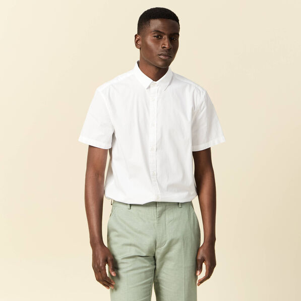 Chemise manches courtes blanc homme