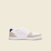 Baskets plates à lacets blanc homme