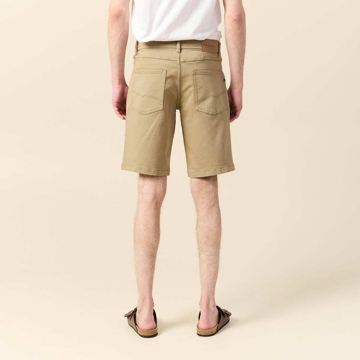 Bermuda droit 5 poches gris homme