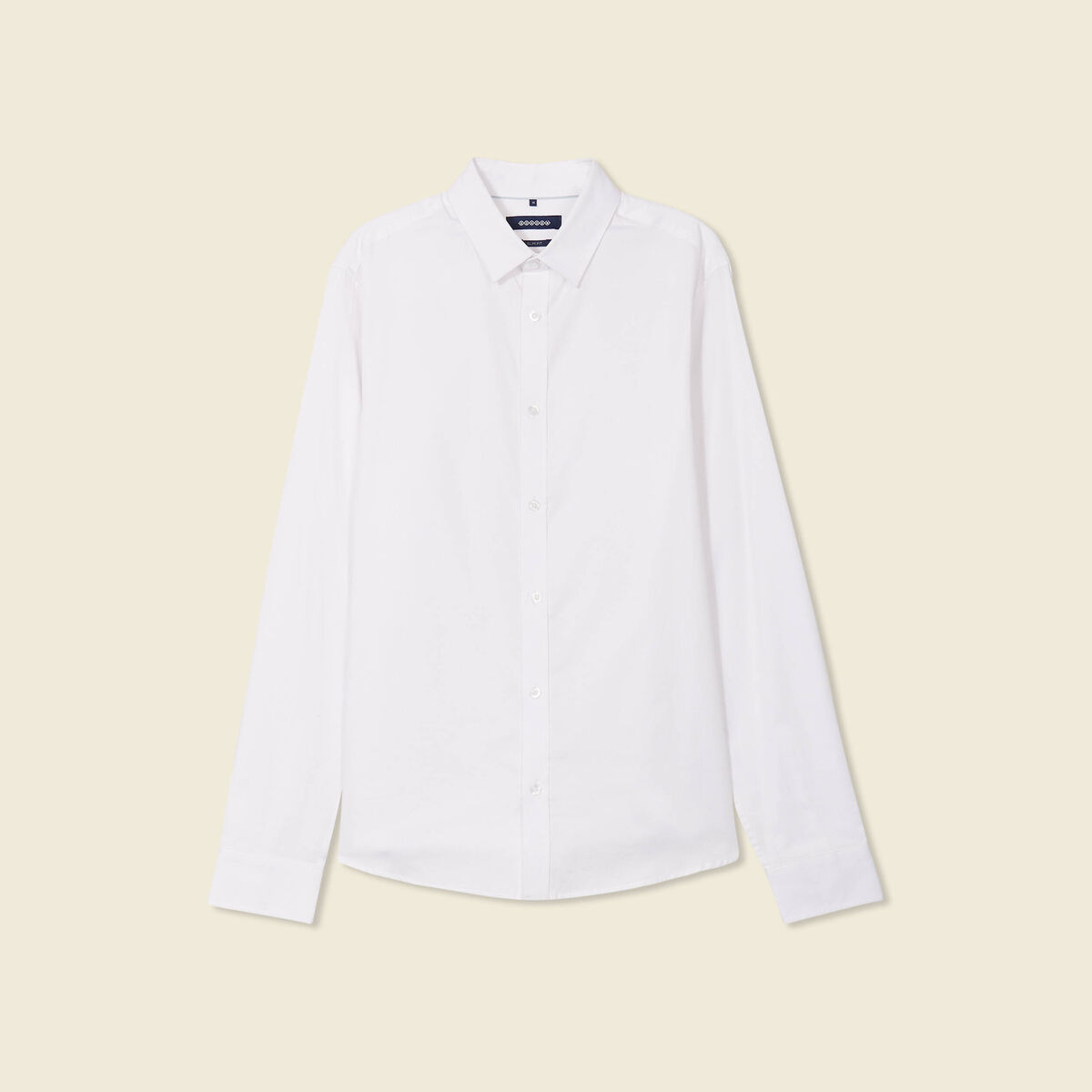 Chemise manches longues blanc homme