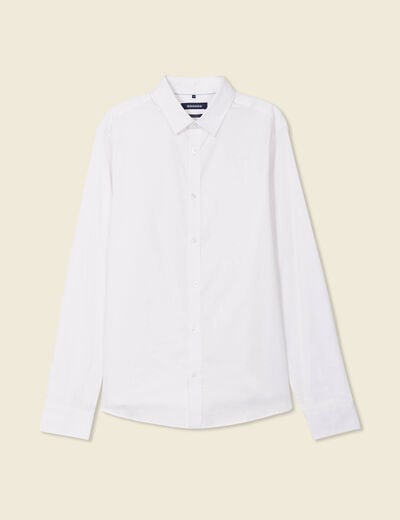 Chemise manches longues blanc homme