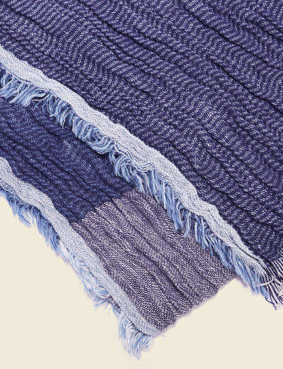Foulard froissé bleu marine homme