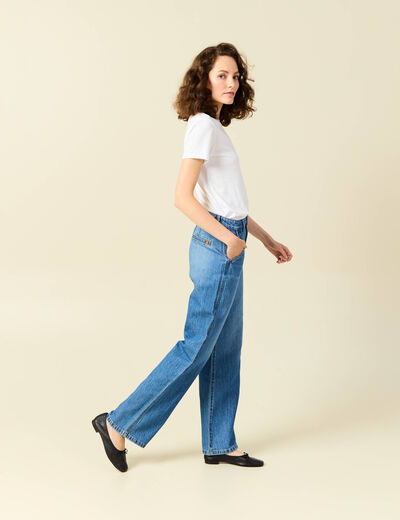 Jeans boyfriend 7/8ème denim stone femme