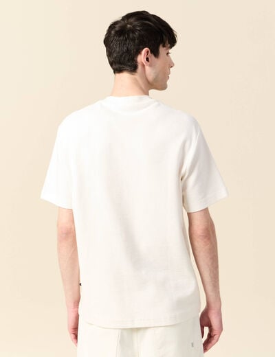 T-shirt manches courtes ecru homme