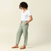 Pantalon droit 7/8ème vert kaki femme