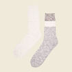 Lot 2 paires chaussettes gris homme