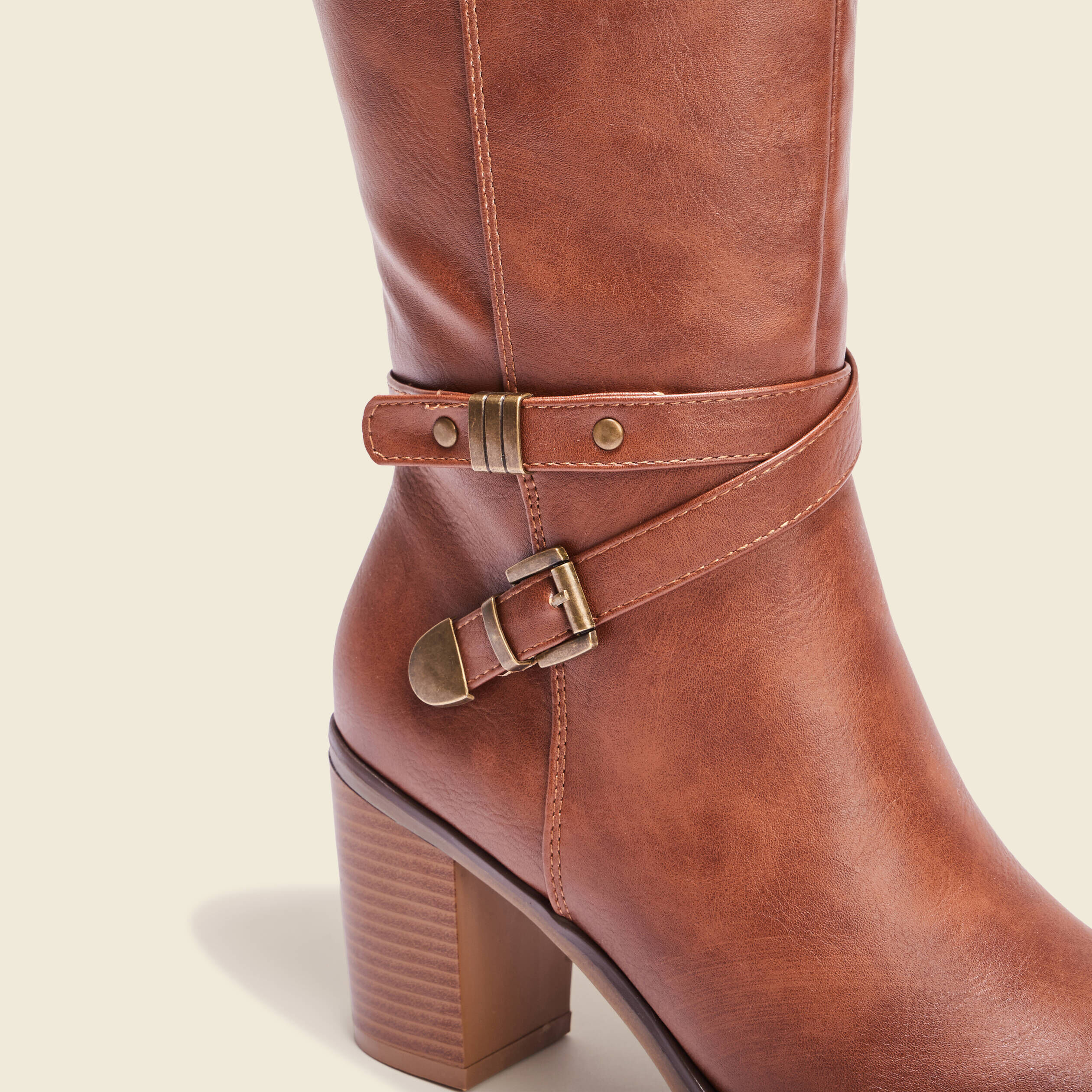 bottes marron a talon femme