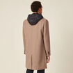 Manteau avec capuche amovible vert kaki homme