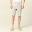 Bermuda droit en jean denim snow gris homme