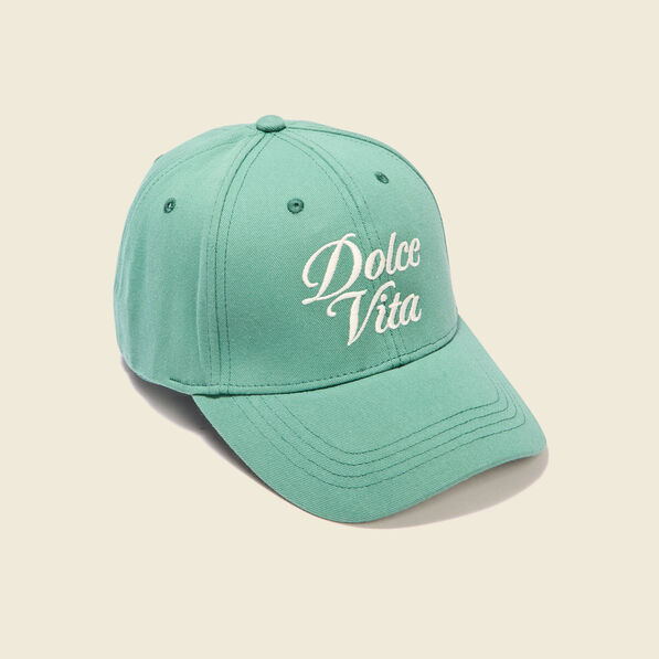 Casquette brodée vert homme