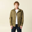 Saharienne col montant manches longues vert kaki homme