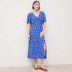 Robe longue bleu roi femme