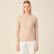 T-shirt manches longues beige femme