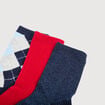 Lot de 3 paires chaussettes hautes rouge femme