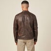 Blouson simili cuir vert kaki homme