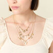 Collier multirangs piécettes couleur or femme