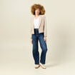 Veste blazer double boutonnage beige femme