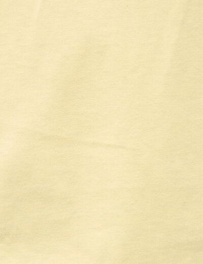 T-shirt droit col rond manches courtes jaune pastel femme