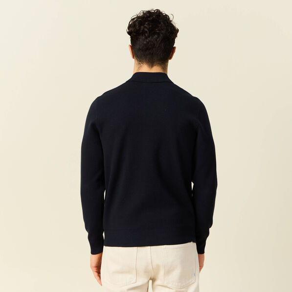 Gilet manches longues bleu marine homme