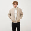 Blouson doubl&eacute; manches longues beige homme