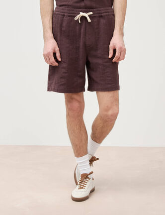 Bermuda marron fonc&eacute; homme