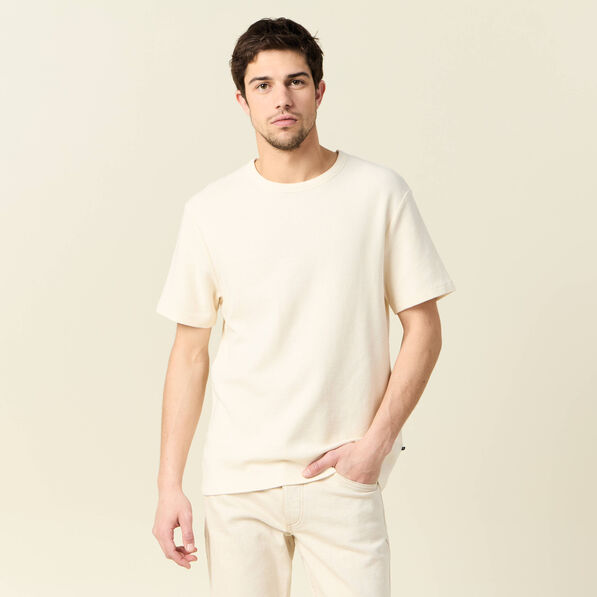 T-shirt manches courtes ecru homme