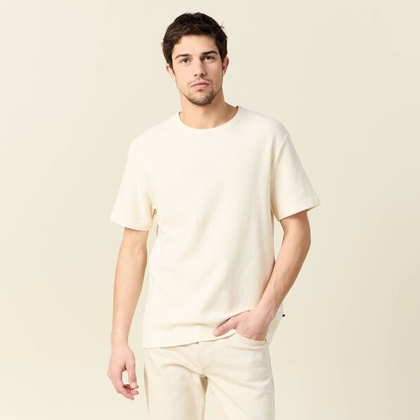 t shirt manches courtes ecru homme T-shirt manches courtes ecru homme